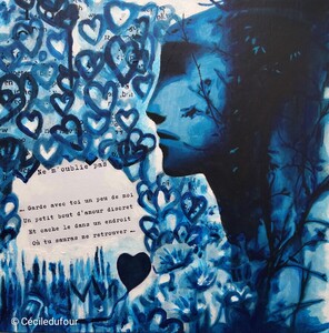 Garde avec toi... - Mai 2025 (25x25cm) Peinture acrylique et techniques diverses sur carton entoilé