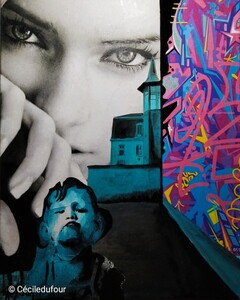 L'ombre de l'enfance - Octobre 2025 (24x30cm) Peinture acrylique et techniques diverses sur carton entoilé