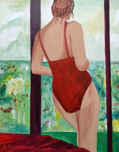 Isa - Octobre 2025 (24x30cm) Peinture acrylique et techniques diverses sur carton entoilé